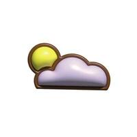 nuage signe icône dans dessin animé 3d style Facile élégant mignon. pour affaires icône vecteur