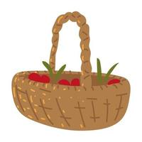 panier avec des pommes vecteur