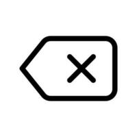 retour arrière icône vecteur symbole conception illustration