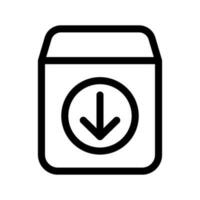 boîte de réception archiver icône vecteur symbole conception illustration