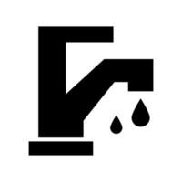 l'eau robinet icône vecteur symbole conception illustration