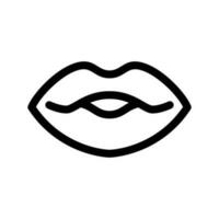 lèvres icône vecteur symbole conception illustration