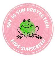 spf 50 Soleil protection, des gamins crème solaire ou bloquer vecteur
