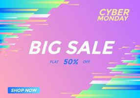 Cyber ​​Monday Big Sale Vecteur Social Post