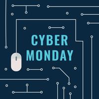 Electronic Cyber ​​Monday Post vecteur