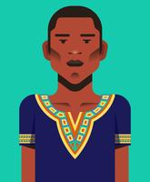 Homme en illustration de Dashiki vecteur