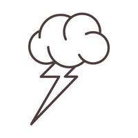 style d'icône de ligne météo nuage orage orage nature vecteur