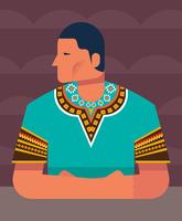 Homme en illustration de Dashiki vecteur