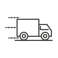 conception de style de ligne logistique de transport de camion de livraison vecteur