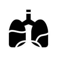 poumons icône vecteur symbole conception illustration