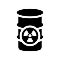 radioactif baril icône vecteur symbole conception illustration