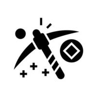 exploitation minière icône vecteur symbole conception illustration