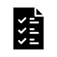 liste de contrôle icône vecteur symbole conception illustration