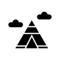 camping icône vecteur symbole conception illustration