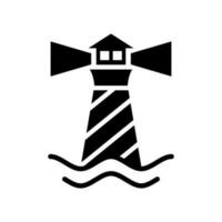 phare icône vecteur symbole conception illustration