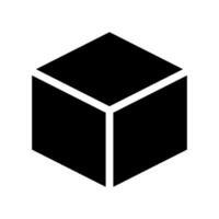 cube icône vecteur symbole conception illustration