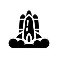 vaisseau spatial icône vecteur symbole conception illustration