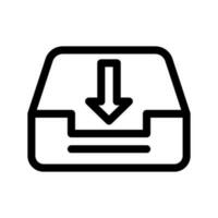 boîte de réception archiver icône vecteur symbole conception illustration