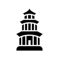 pagode icône vecteur symbole conception illustration