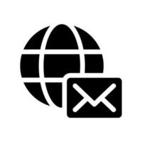 global courrier icône vecteur symbole conception illustration