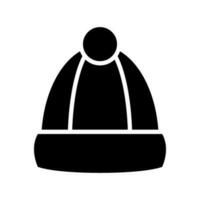 tricoté chapeau icône vecteur symbole conception illustration