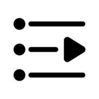 playlist icône vecteur symbole conception illustration