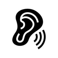 oreille icône vecteur symbole conception illustration