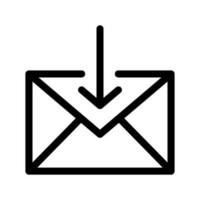 boîte de réception icône vecteur symbole conception illustration