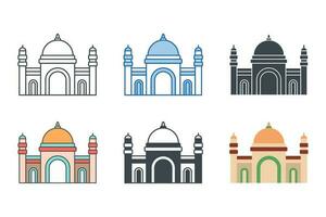 mosquée icône symbole modèle pour graphique et la toile conception collection logo vecteur illustration