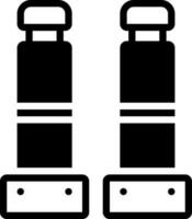 solide icône pour bornes vecteur