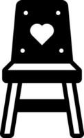 solide icône pour chaise vecteur