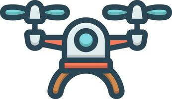 Couleur icône pour drone vecteur