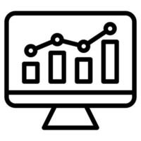 analytique et connaissances icône vecteur