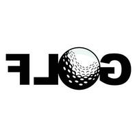 le golf logo, vecteur le golf bâton Balle et le golf club, Extérieur des sports jeu, la discipline conception, icône modèle