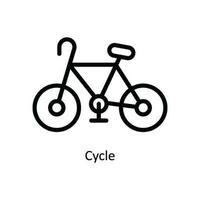cycle vecteur solide icône conception illustration. la nature et écologie symbole sur blanc Contexte eps dix fichier