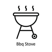 un barbecue le fourneau vecteur contour icône conception illustration. cuisine et Accueil symbole sur blanc Contexte eps dix fichier