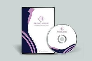 entreprise DVD couverture conception et violet Couleur vecteur