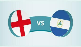 Angleterre contre Nicaragua, équipe des sports compétition concept. vecteur
