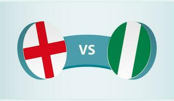 Angleterre contre Nigeria, équipe des sports compétition concept. vecteur