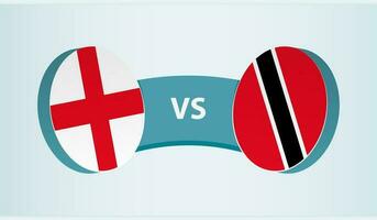 Angleterre contre Trinidad et tabac, équipe des sports compétition concept. vecteur
