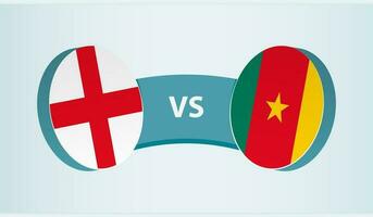 Angleterre contre Cameroun, équipe des sports compétition concept. vecteur