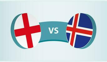 Angleterre contre Islande, équipe des sports compétition concept. vecteur