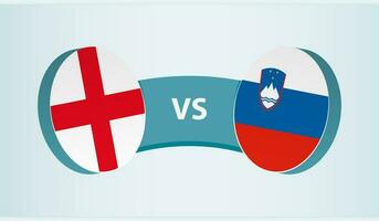 Angleterre contre Slovénie, équipe des sports compétition concept. vecteur