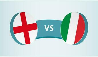 Angleterre contre Italie, équipe des sports compétition concept. vecteur