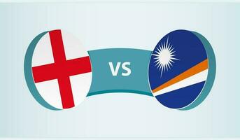 Angleterre contre Marshall îles, équipe des sports compétition concept. vecteur
