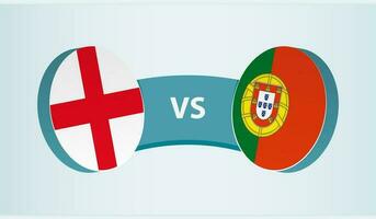 Angleterre contre le Portugal, équipe des sports compétition concept. vecteur