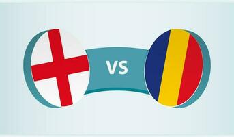 Angleterre contre Roumanie, équipe des sports compétition concept. vecteur