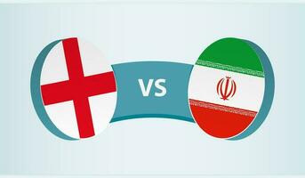 Angleterre contre l'Iran, équipe des sports compétition concept. vecteur