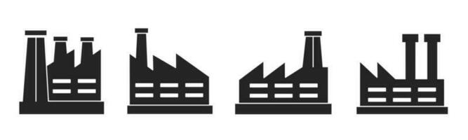 ensemble de des illustrations à propos usine icône. Stock vecteur. vecteur