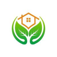 création de logo maison nature vecteur
